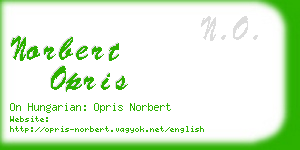 norbert opris business card